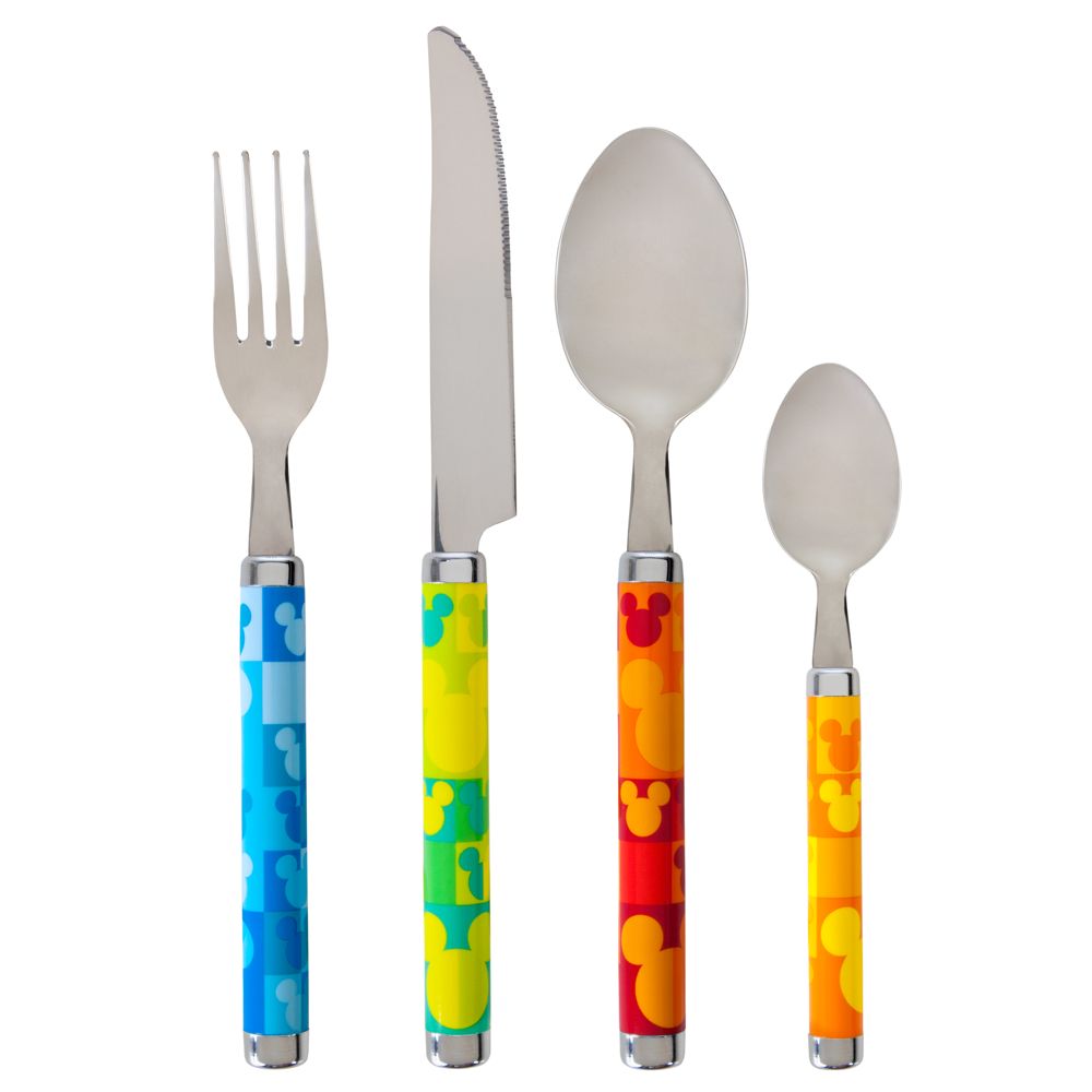 Summer Brights Mickey Mouse Flatware Set -- 16-Pc.