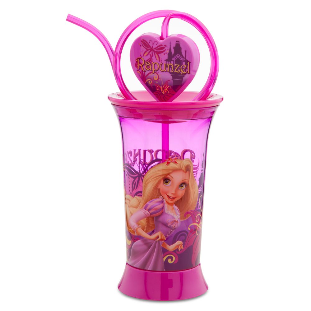 Tangled Rapunzel Spinning Tumbler with Straw