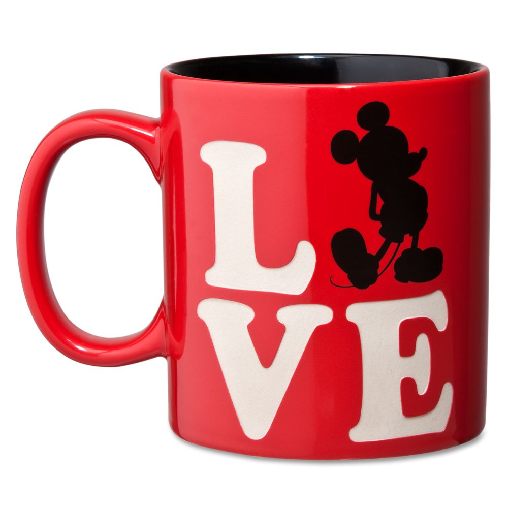Silhouette ''LOVE'' Mickey Mouse Mug