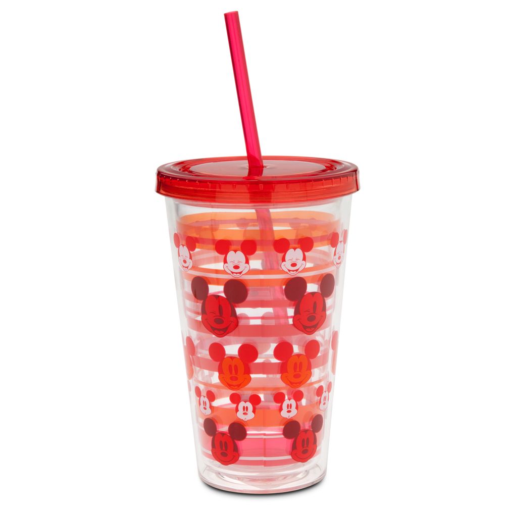 Mickey Mouse Tumbler with Straw - Red
