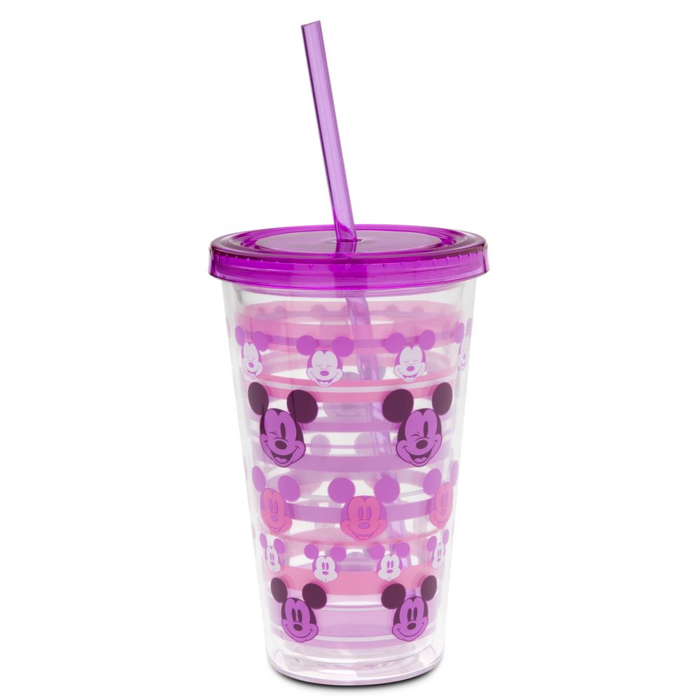 Mickey Mouse Tumbler with Straw - Purple
