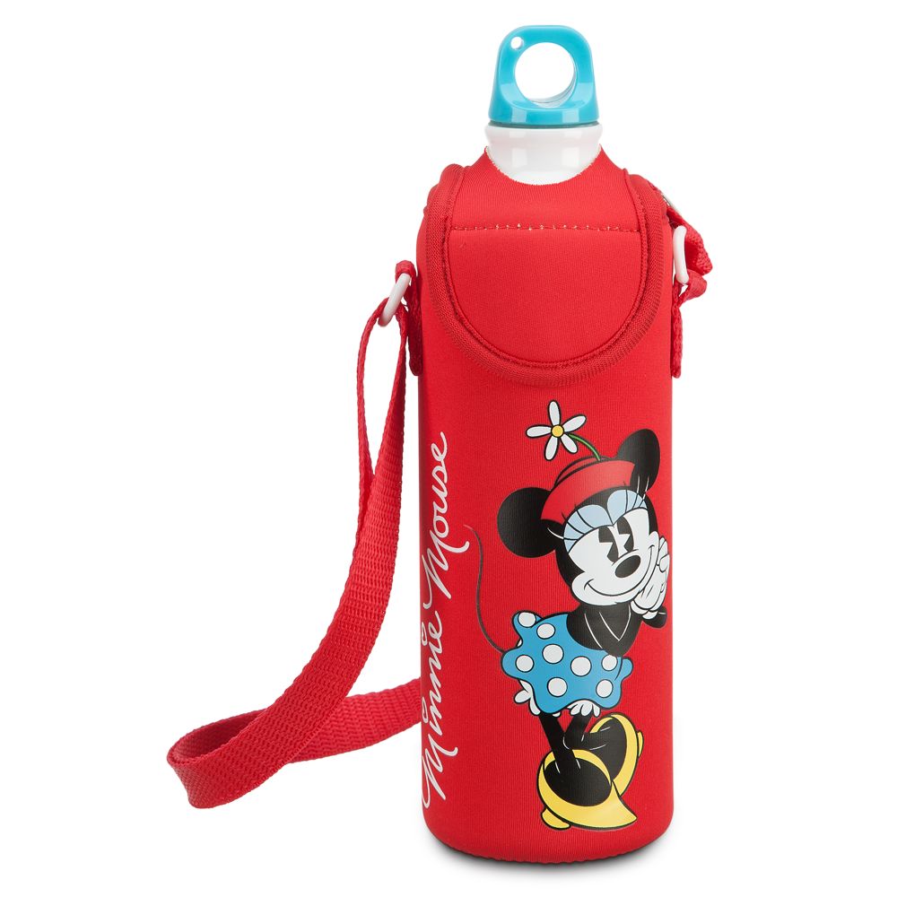 Minnie Mouse Water Bottle with Neoprene Cover