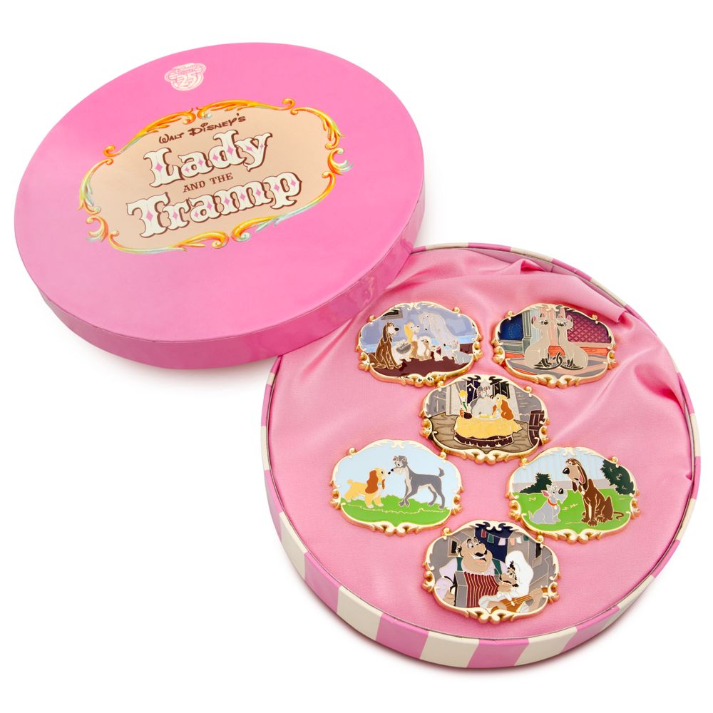 25th Anniversary Lady and the Tramp Collector's Boxed Pin Set -- Limited Edition of 500