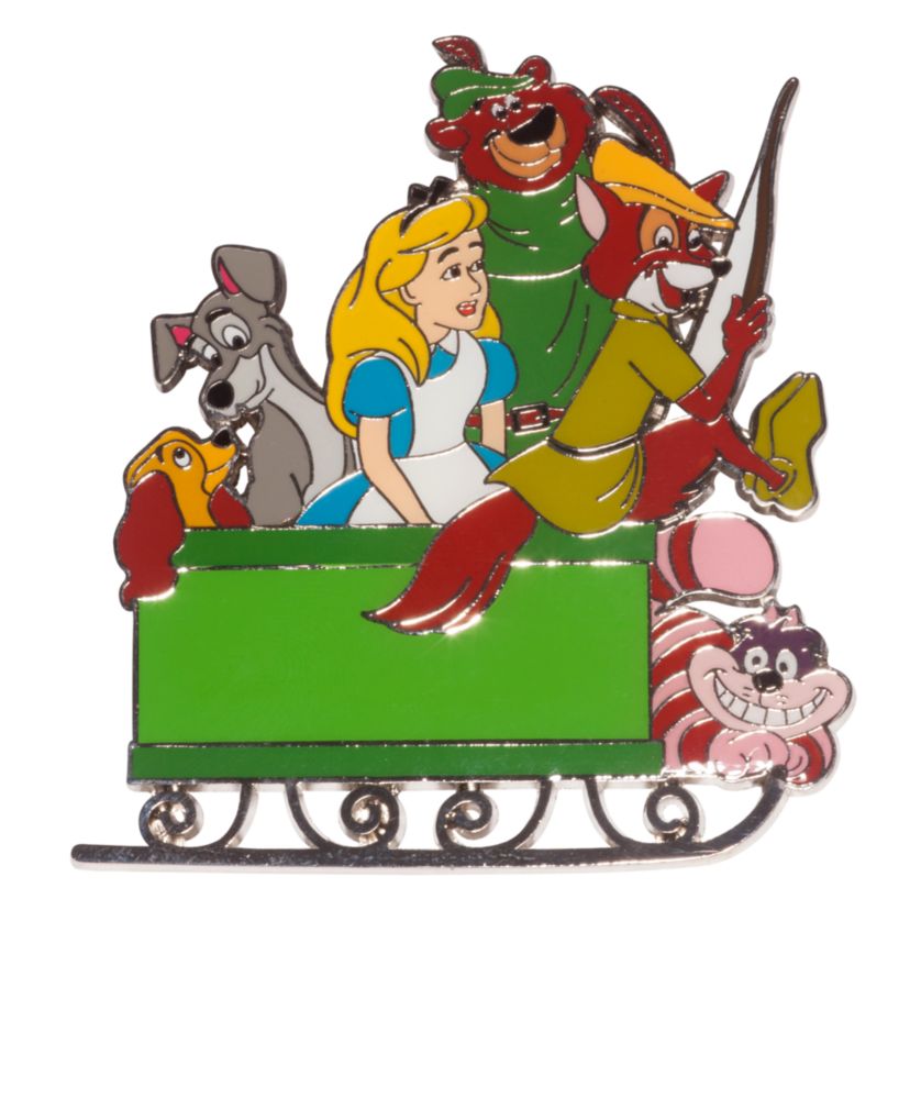 Alice and Friends Holiday Sleigh Pin - D23