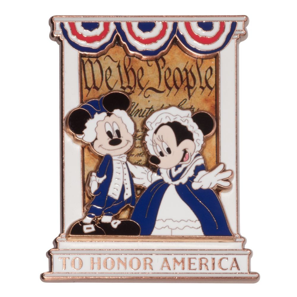 Mickey and Minnie Mouse Constitution Pin - D23