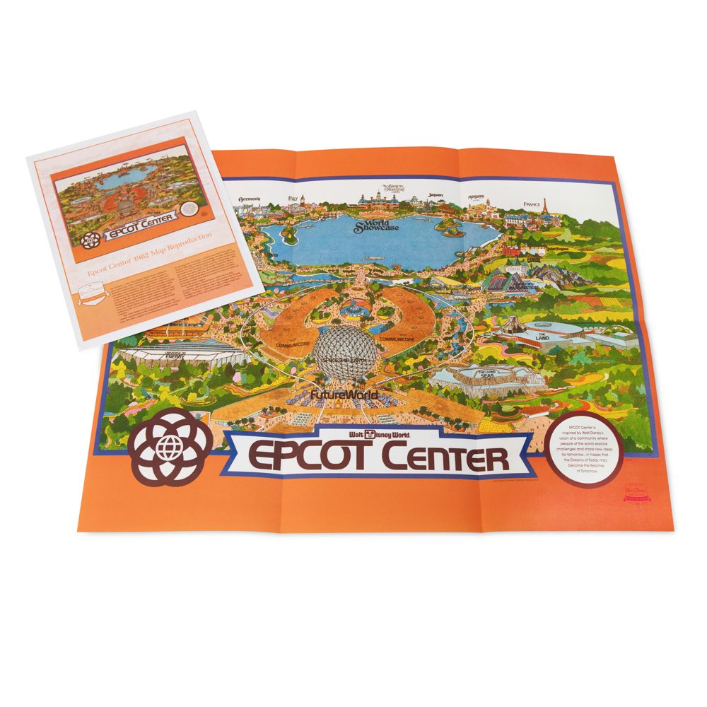 EPCOT Center 1982 Map with Envelope - D23
