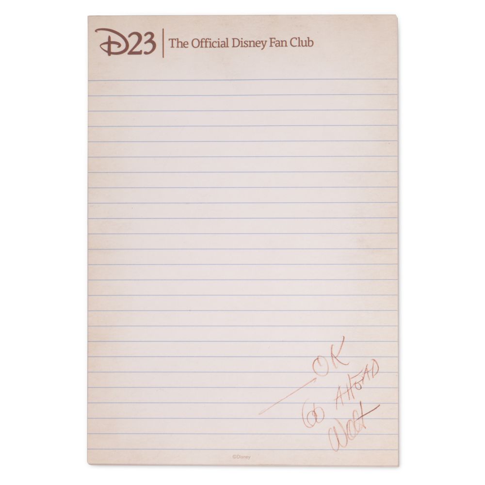Walt Disney Writing Tablet - D23