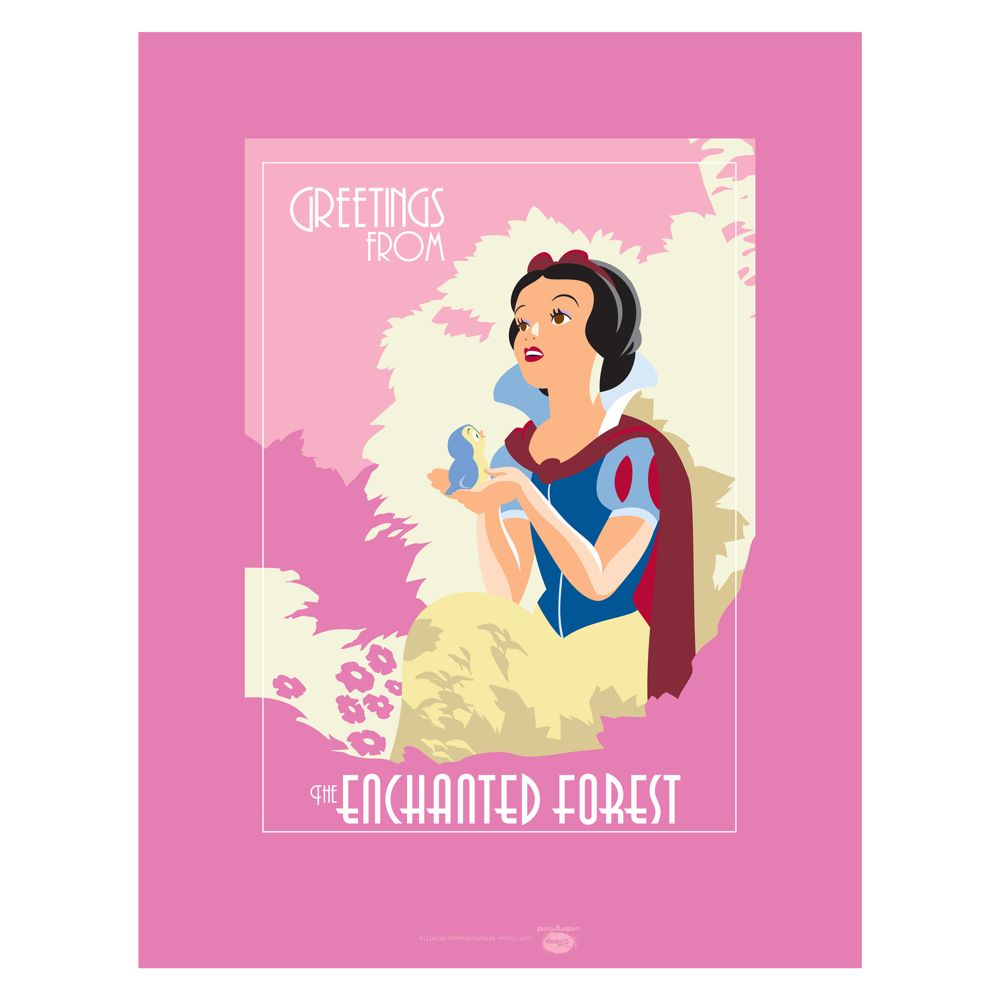 ''Greetings from the Enchanted Forest'' Snow White Gicl&eacute;e