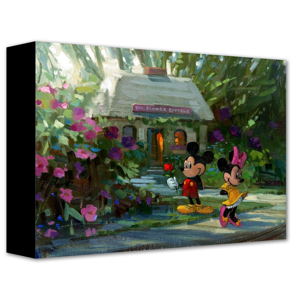 ''The Garden Cottage Gift'' Minnie Mouse and Mickey Mouse Gicl&eacute;e on Canvas