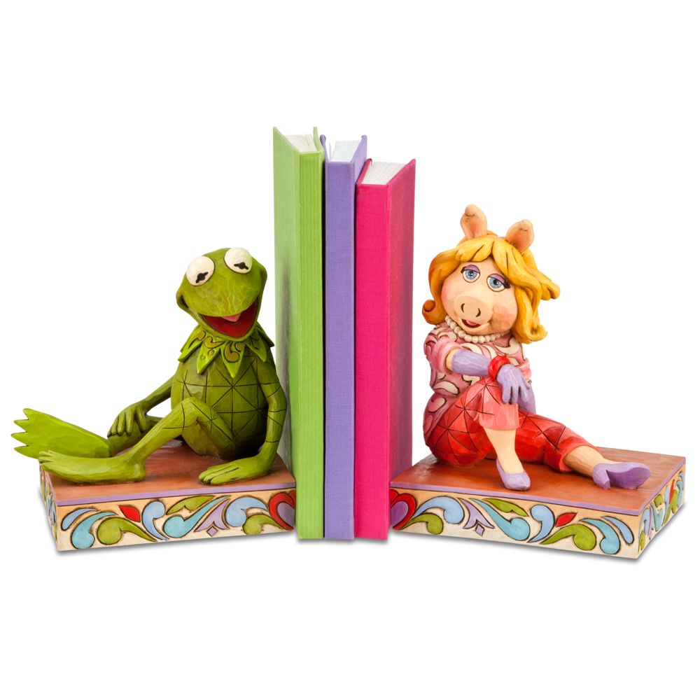 The Muppets Miss Piggy and Kermit Bookends by Jim Shore
