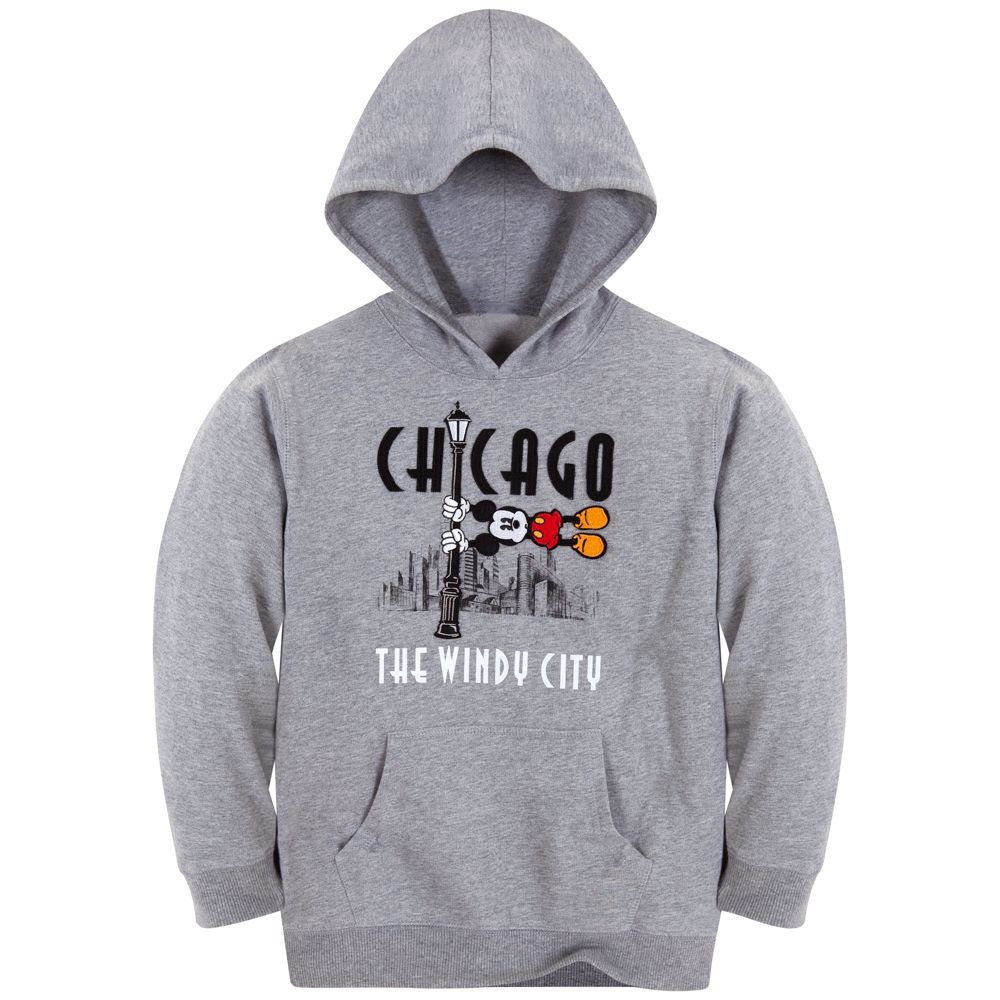 Pullover Fleece Chicago Windy City Mickey Mouse Hoodie for Kids
