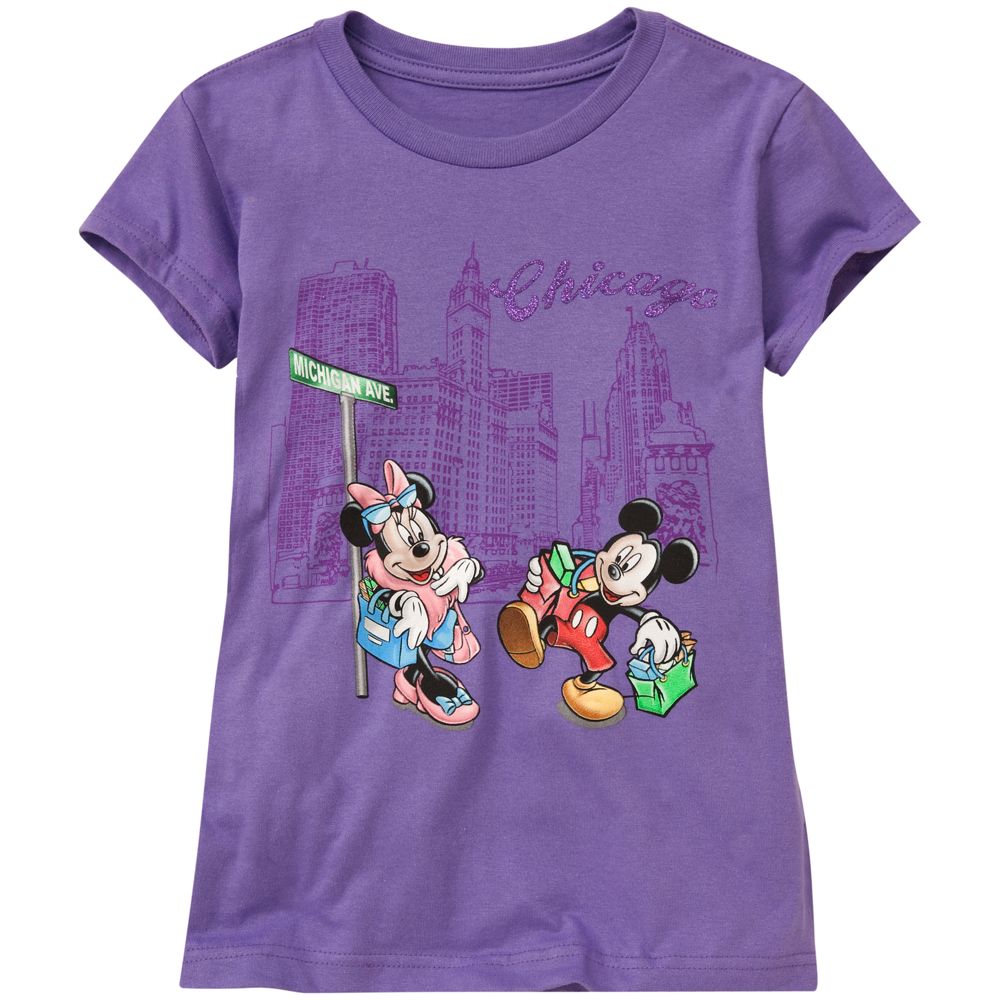 Chicago Minnie and Mickey Mouse Tee for Girls -- Made With Organic Cotton