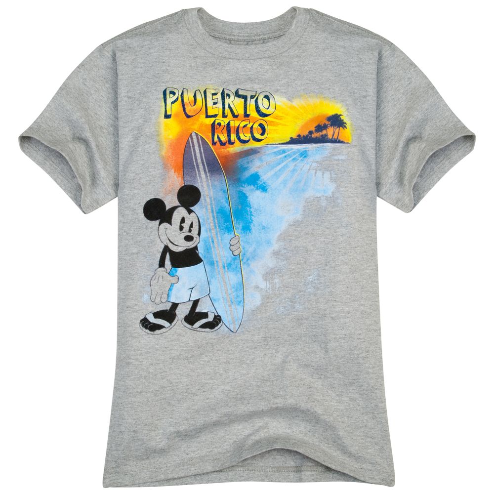 Puerto Rico Surfing Mickey Mouse Tee for Boys