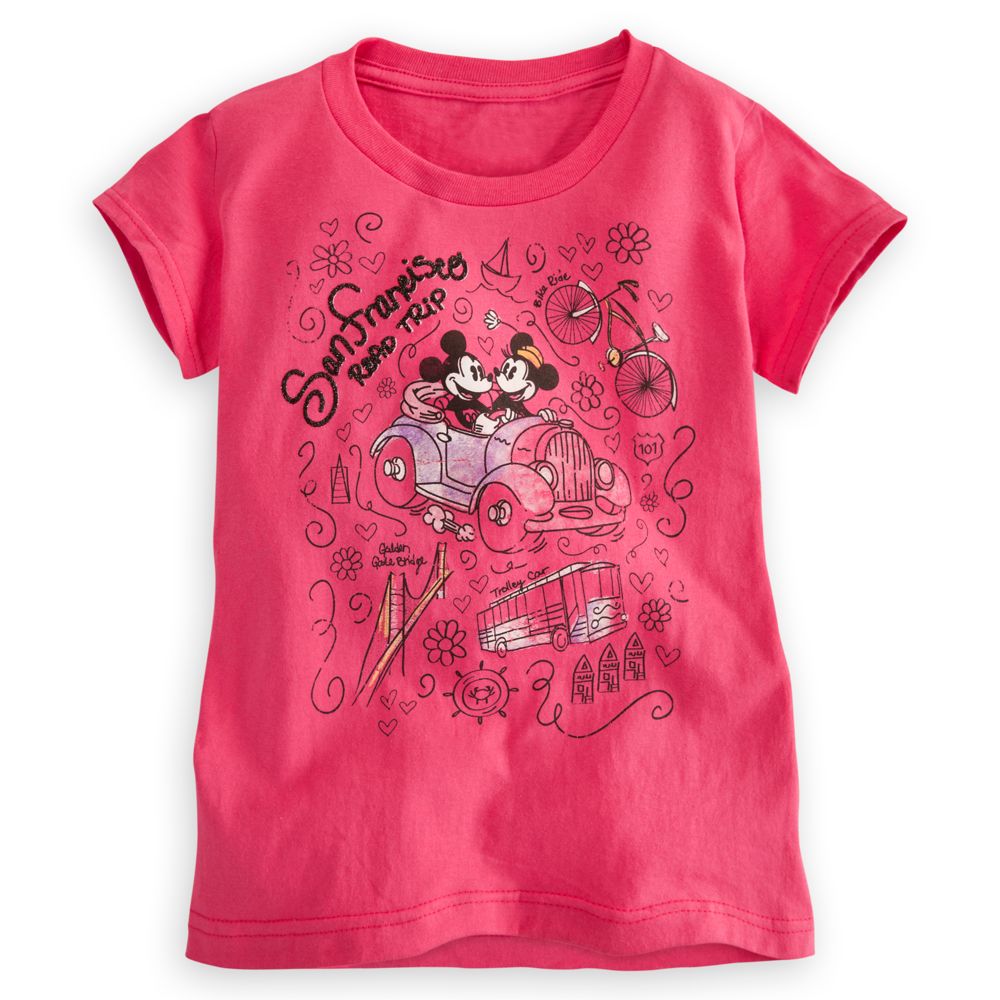 Mickey and Minnie Mouse Tee for Girls - San Francisco