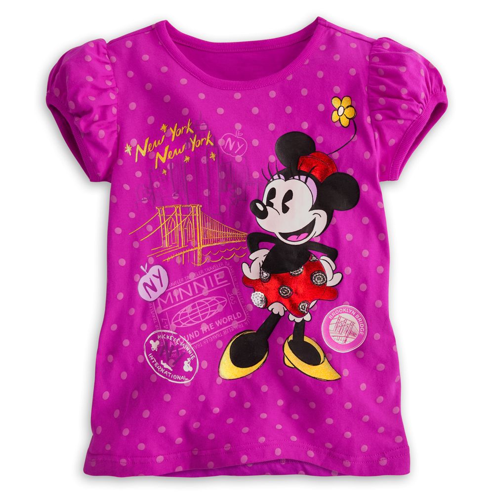Minnie Mouse Around the World Tee for Girls - New York City