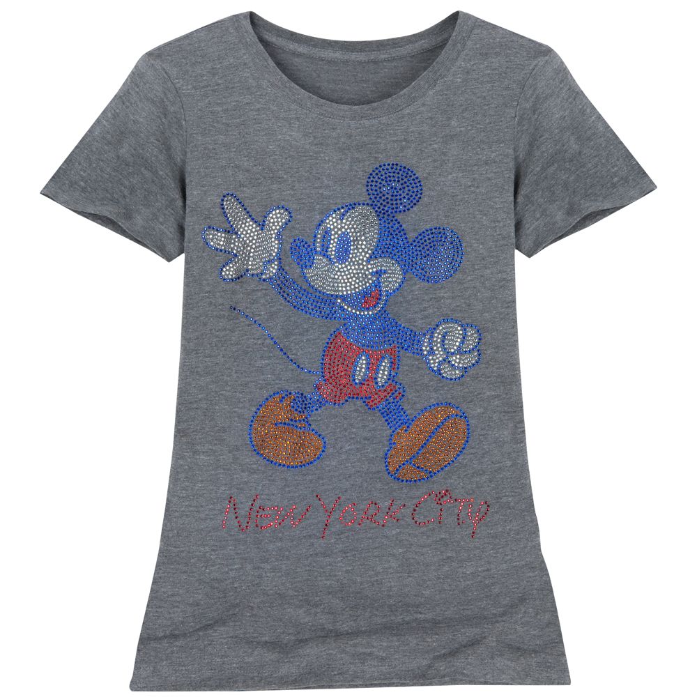 Rhinestone New York Mickey Mouse Tee for Women