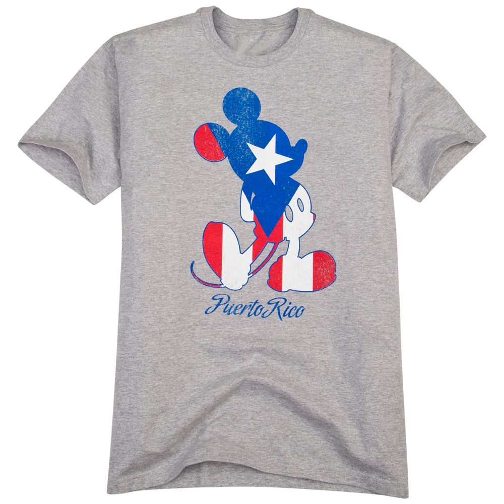 Puerto Rico Flag Mickey Mouse Tee for Men