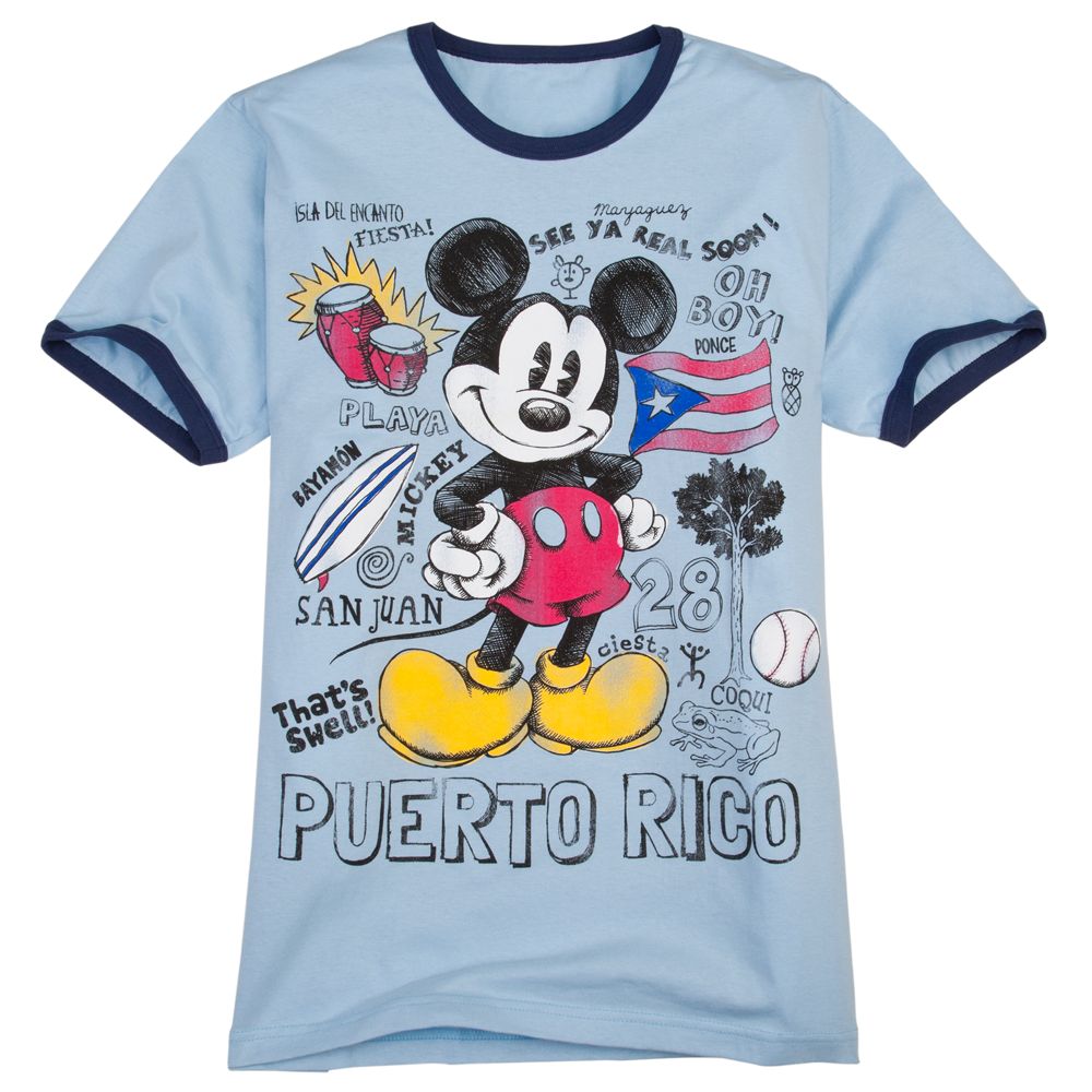 Puerto Rico Icons Mickey Mouse Tee for Men