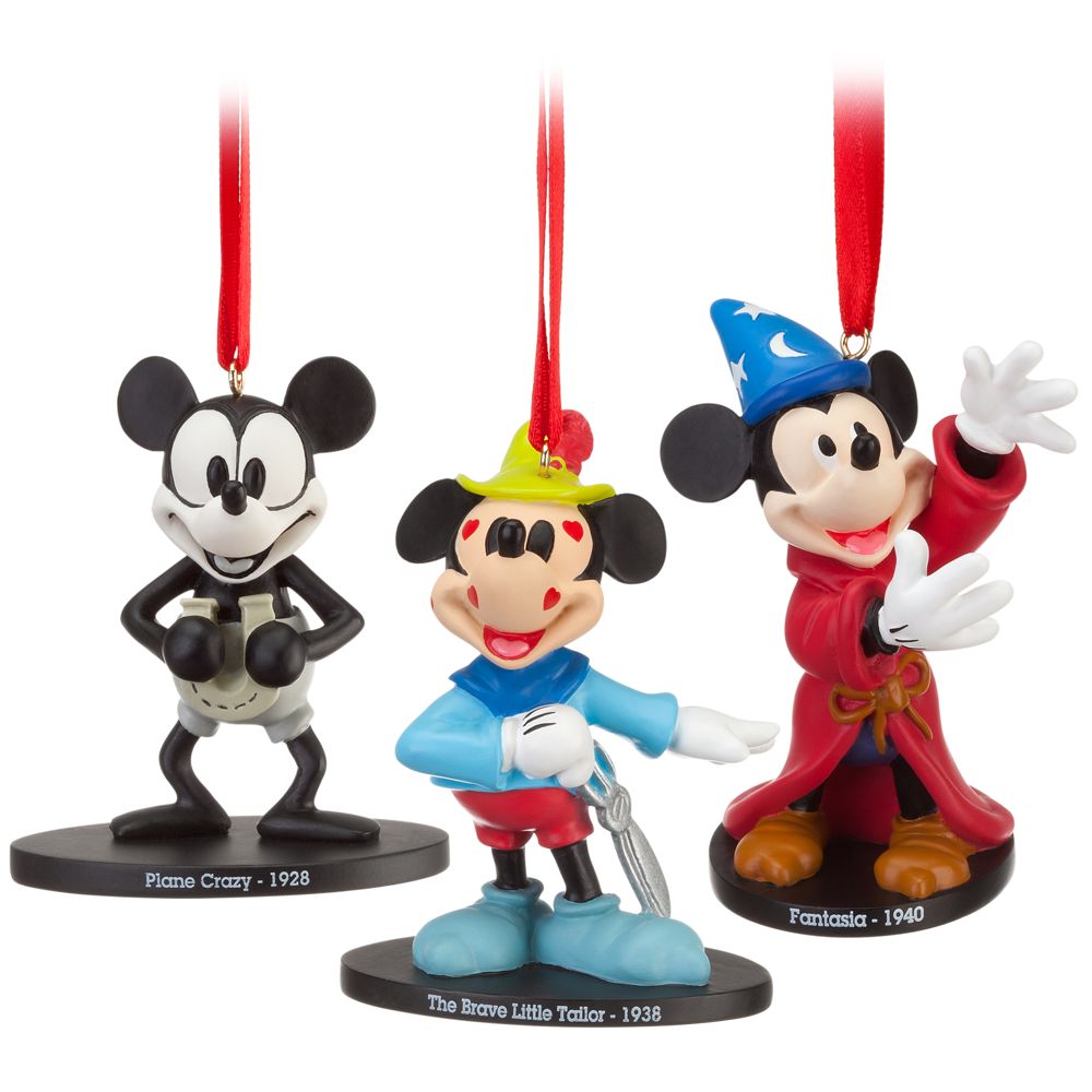 Walt Disney Studios Mickey Mouse Ornament Set -- 3-Pc.