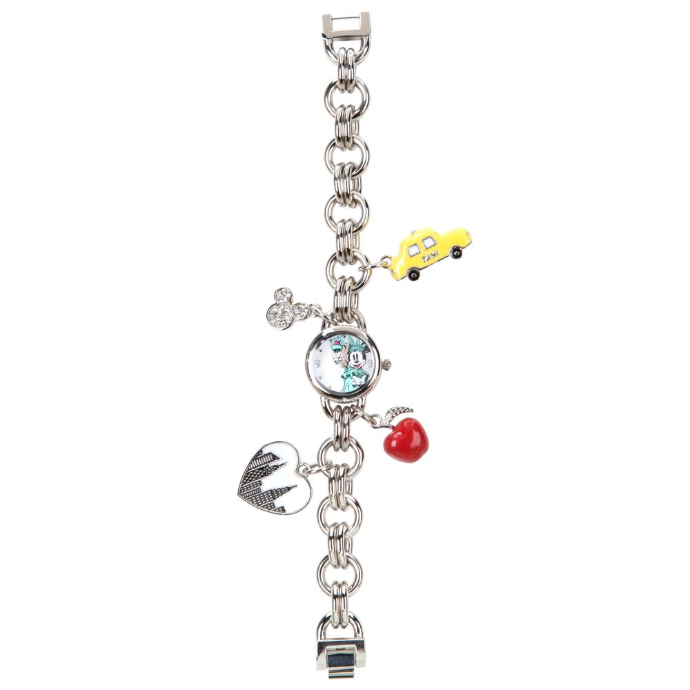 New York Minnie Mouse Charm Bracelet Watch