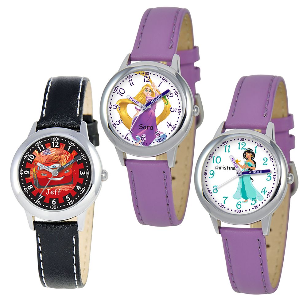 Customized Time Teacher Watch with Leather Strap for Kids