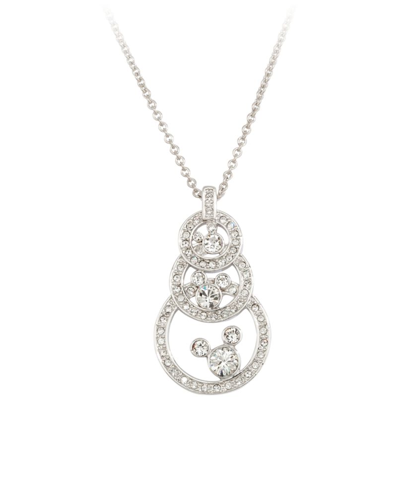 Three Circle Swarovski Crystal Mickey Mouse Necklace by Arribas