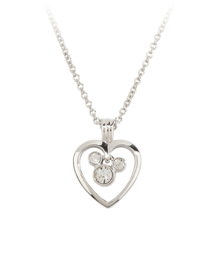 Mickey Mouse Icon and Heart Necklace by Arribas