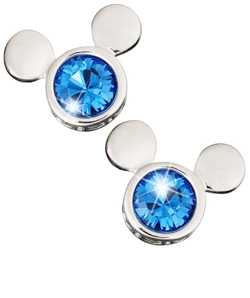 Mickey Mouse Icon Earrings by Arribas - Blue
