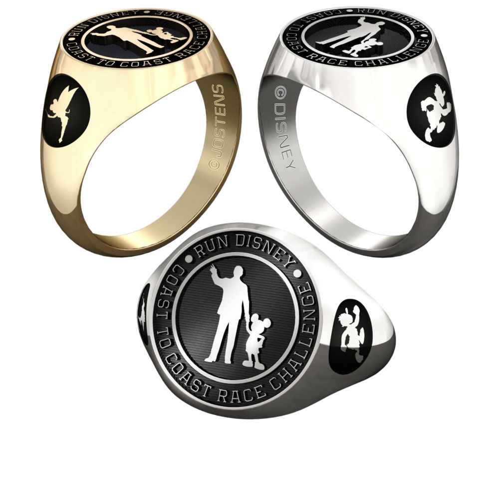 Donald Duck and Tinker Bell RunDisney Ring for Men by Jostens - Personalizable