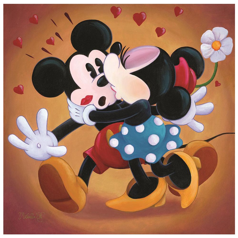 ''Mickey and Minnie Kissing'' Mickey Mouse Gicl&eacute;e