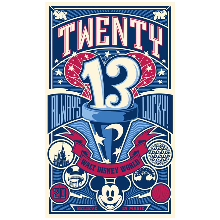 Mickey Mouse ''2013 Always Lucky'' Gicl&eacute;e - Walt Disney World
