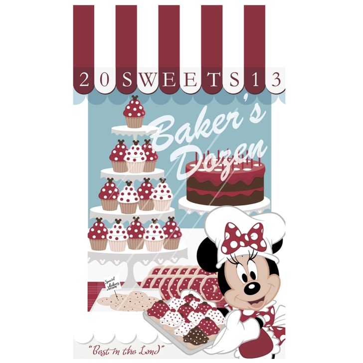Minnie Mouse ''Baker's Dozen'' Gicl&eacute;e - Disneyland