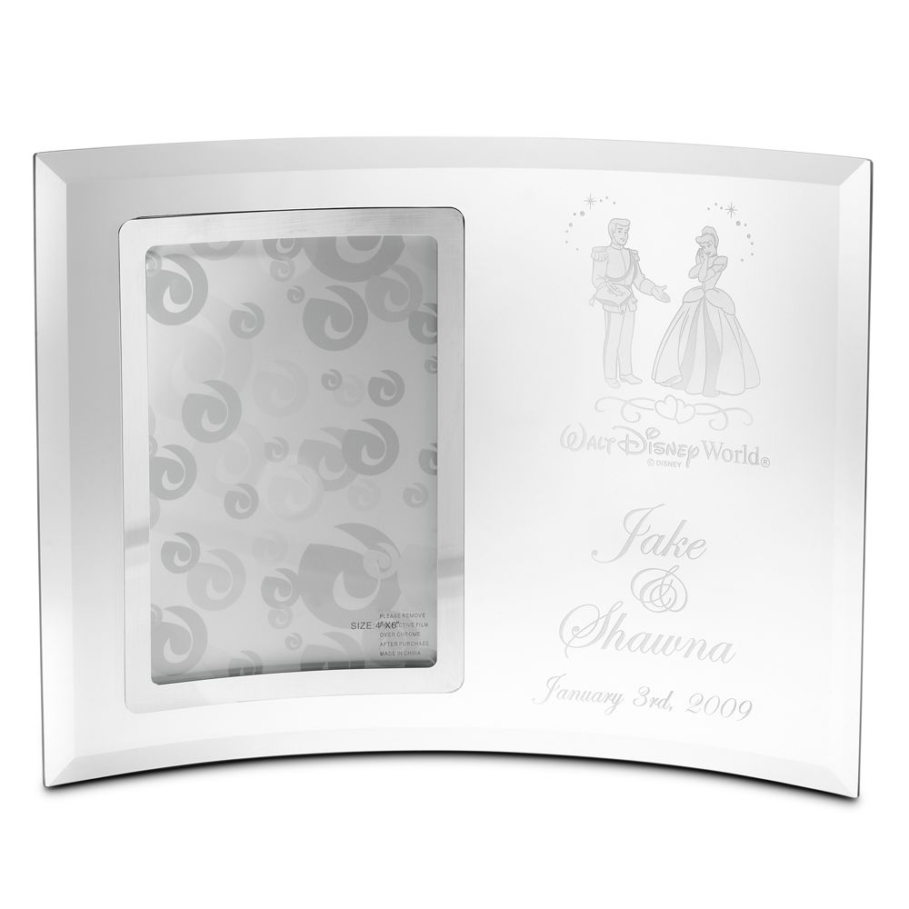 Cinderella and Prince Charming Glass Frame by Arribas