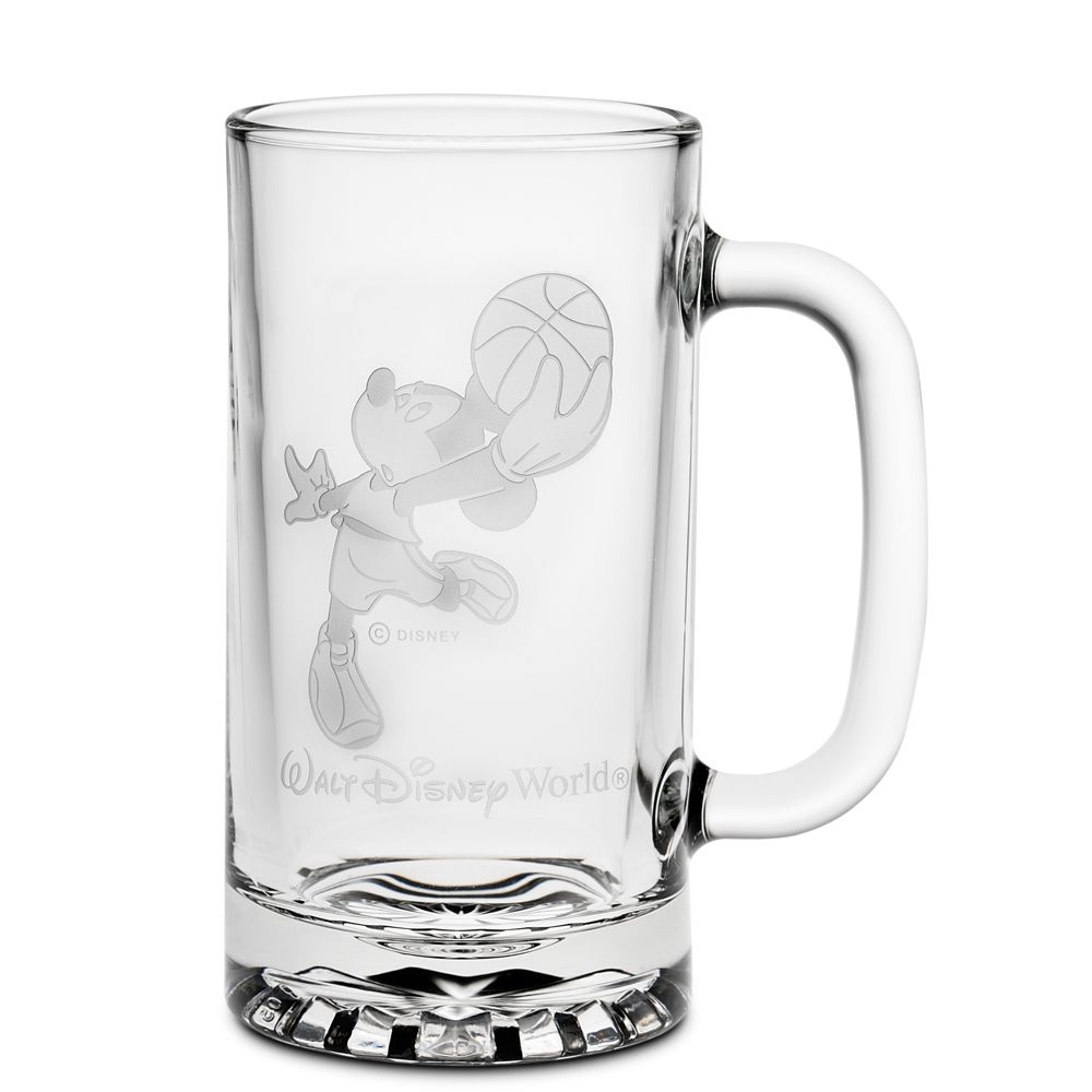 Glass Basketball Mickey Mouse Stein by Arribas
