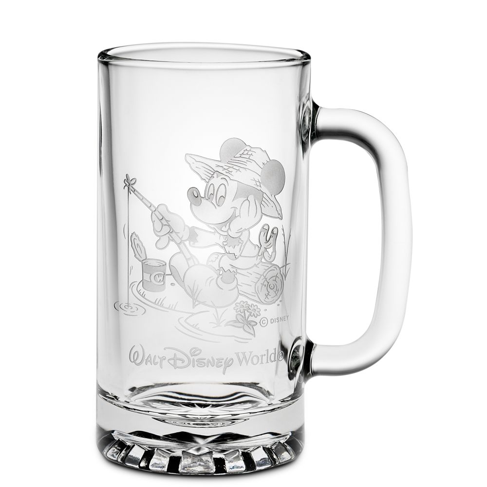 Personalizable Glass Fishing Mickey Mouse Stein by Arribas