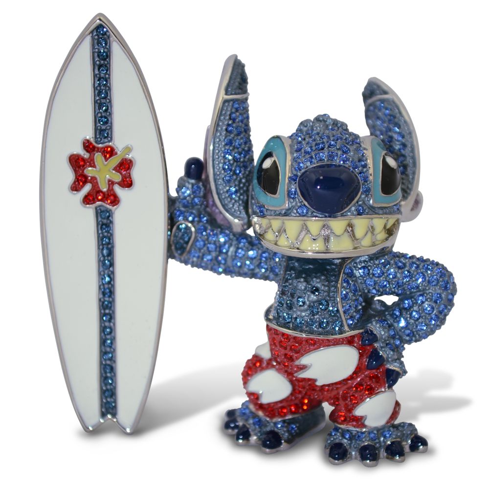 Jeweled Surfin' Stitch Figurine by Arribas