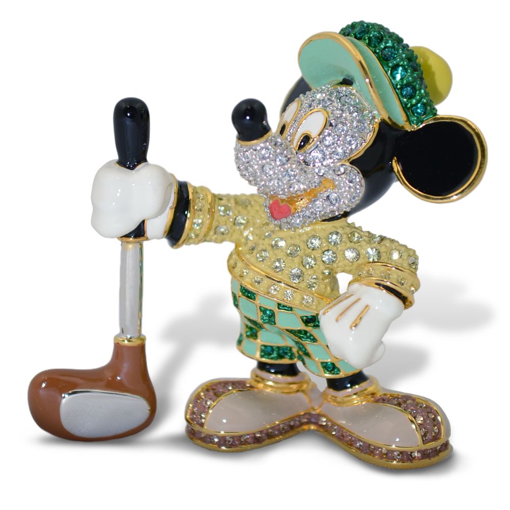 Jeweled Golfer Mickey Mouse Figurine by Arribas