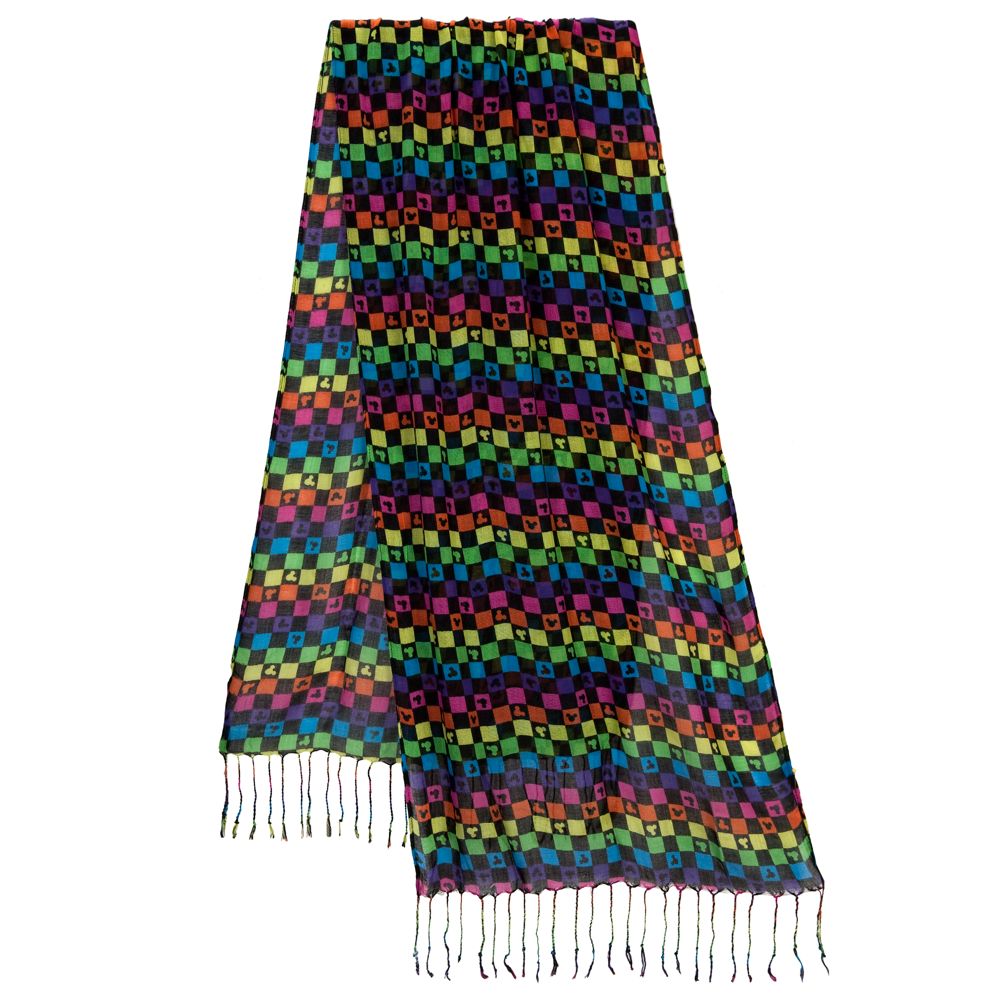 Checkered Mickey Mouse Scarf