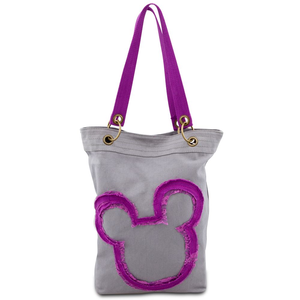 Canvas Mickey Mouse Tote - Gray