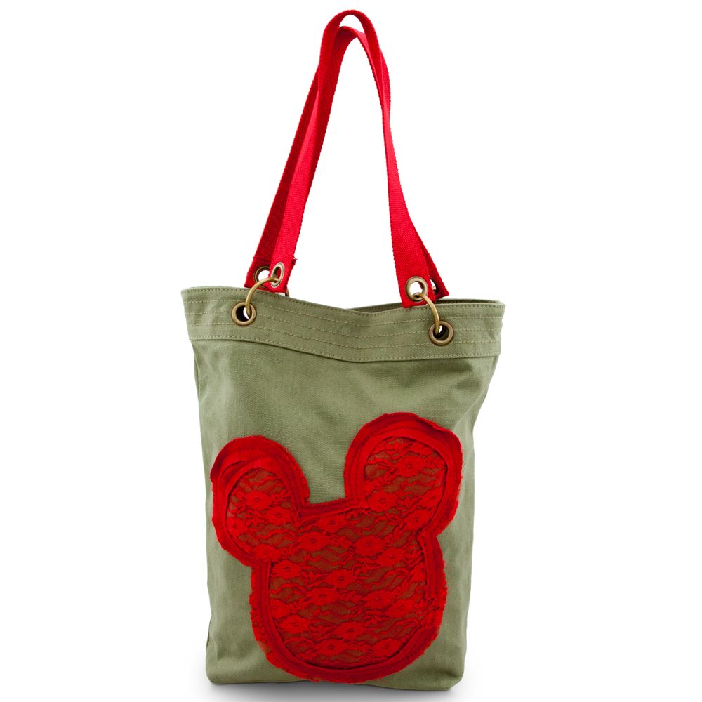 Canvas Mickey Mouse Tote - Green