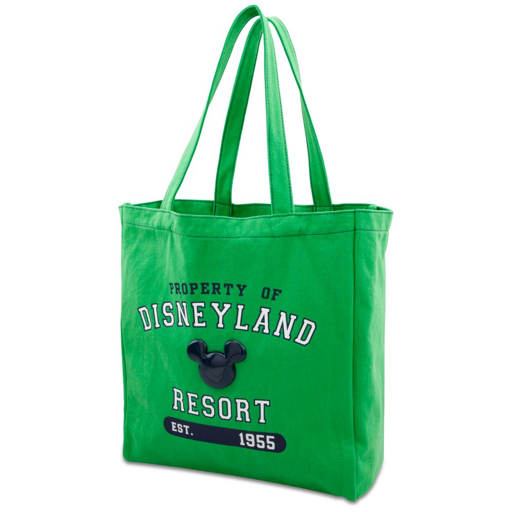Enamel Disneyland Mickey Mouse Tote Bag -- Green and Navy Blue