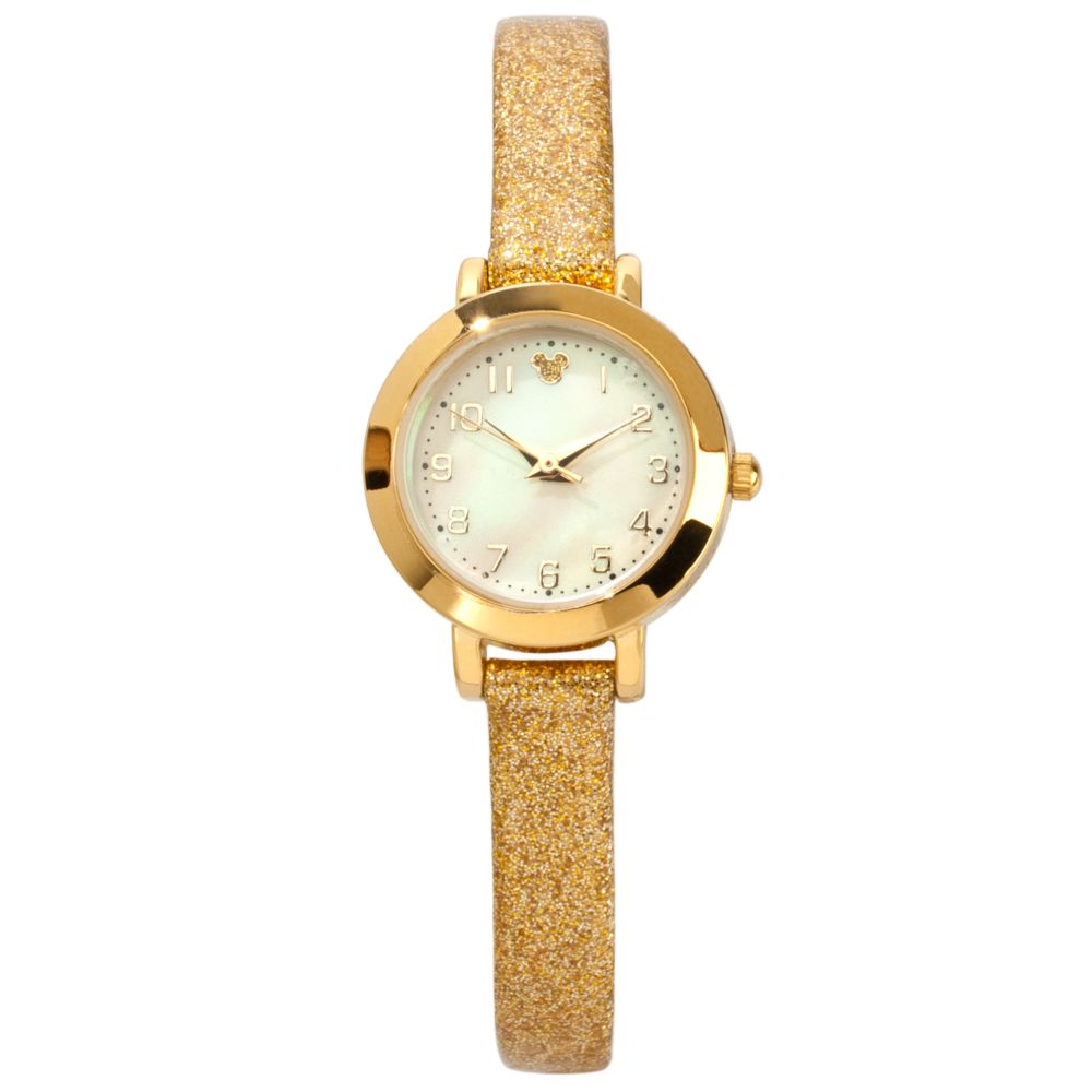 Sparkling Gold Icon Mickey Mouse Watch for Women