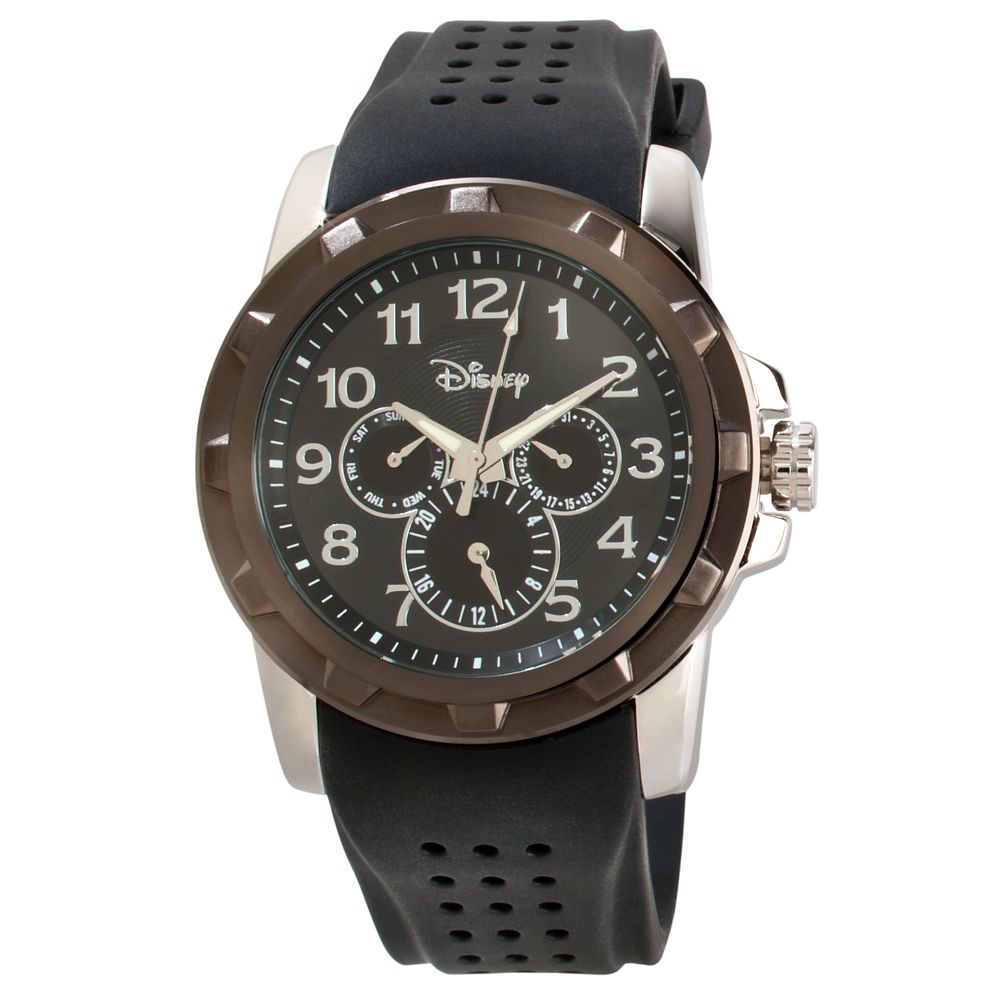 Black Iconic Mickey Mouse Chronograph Watch for Adults