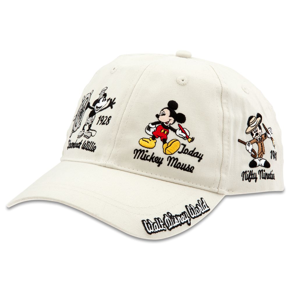 Through the Years Mickey Mouse Baseball Cap for Adults