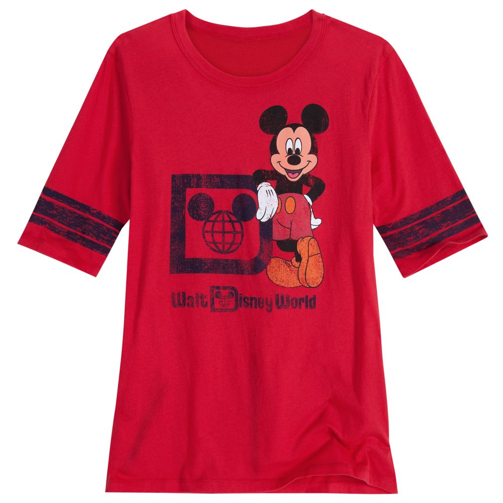 Vintage-Style Walt Disney World Mickey Mouse Tee for Women -- Red