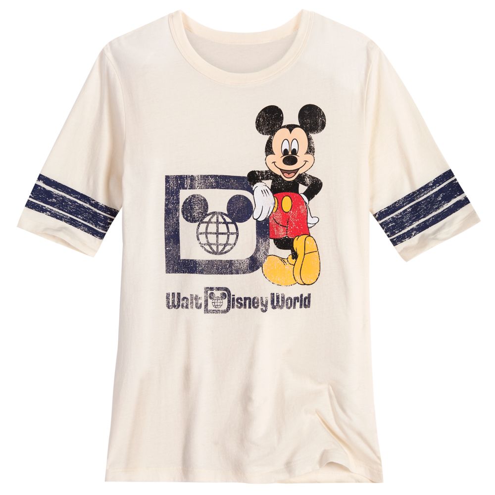 Vintage-Style Walt Disney World Mickey Mouse Tee for Women -- White