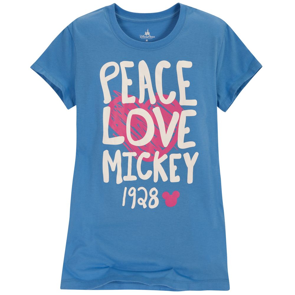 Peace Love Mickey Mouse Tee for Women