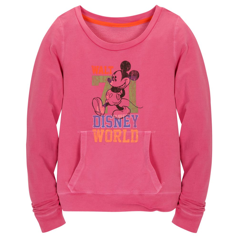 Chromatic Pink Walt Disney World Mickey Mouse Sweatshirt for Women