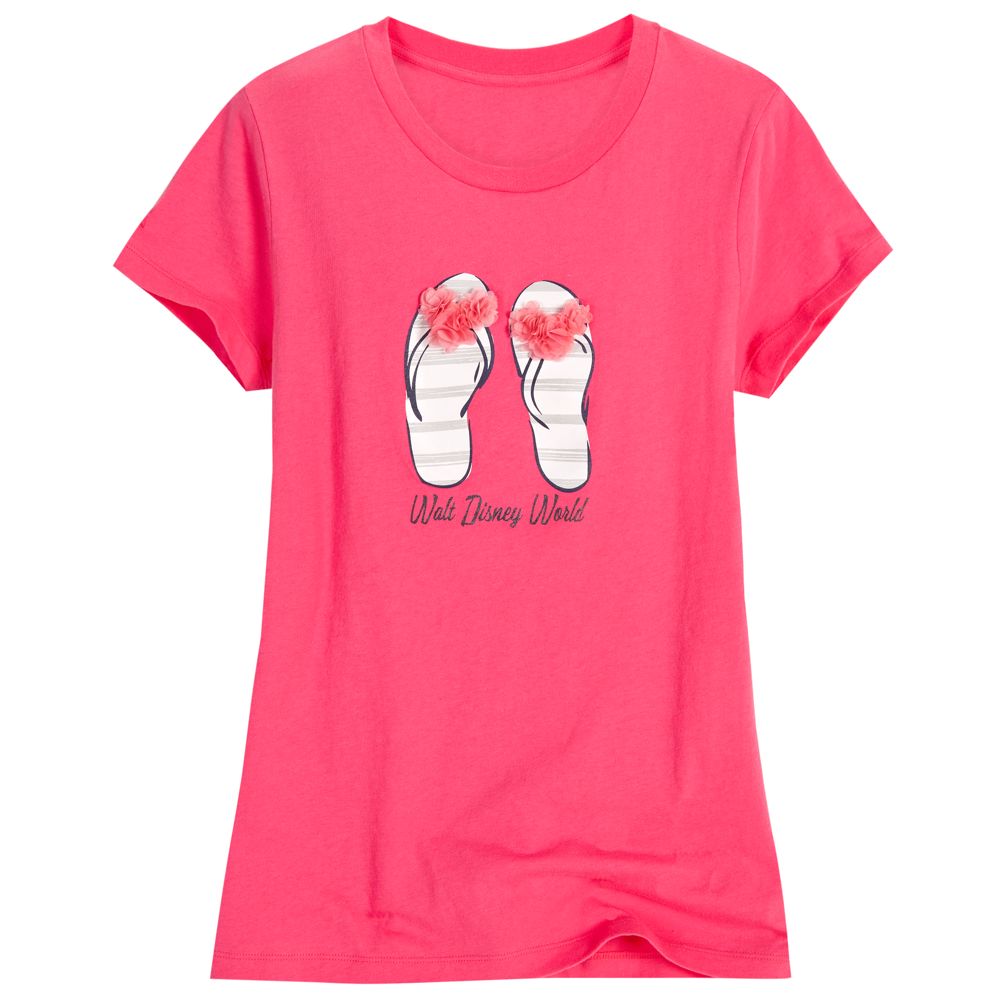 Flip Flop Bloom and Beach Walt Disney World Tee for Women