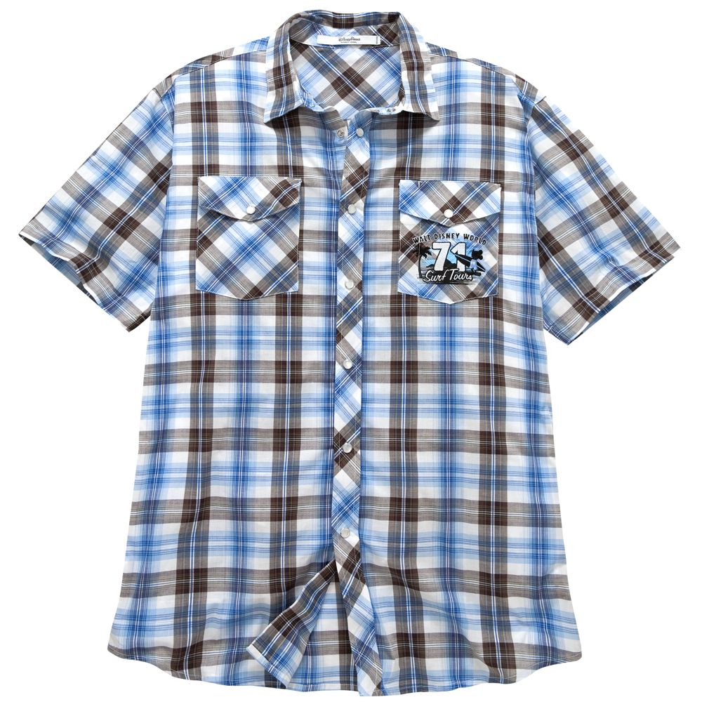 Collared ''Surf Tours'' Mickey Mouse Shirt for Men